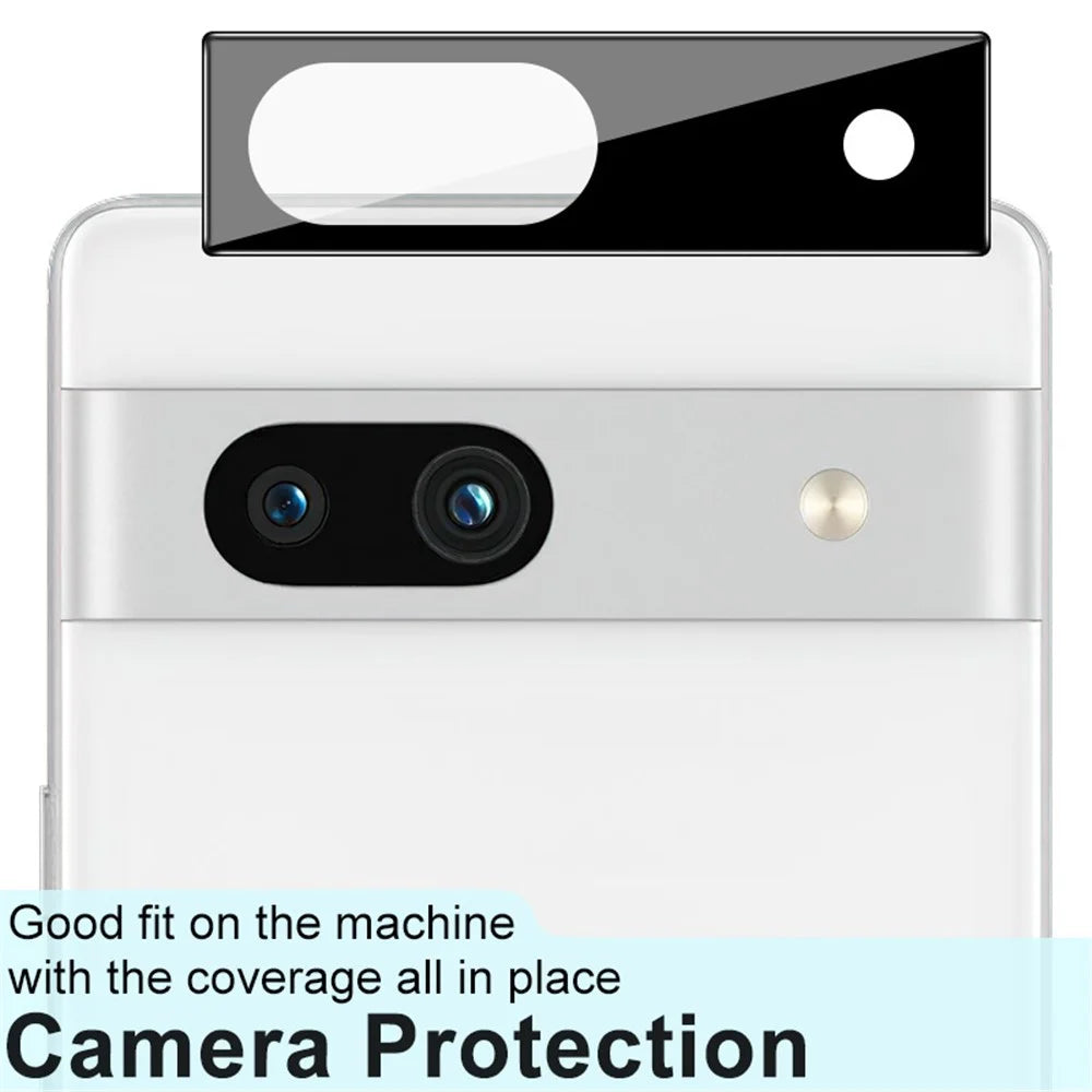 IMAK Camera Lens Protector for Google Pixel 7a , Bubble-free Installation Tempered Glass Film (Black Version) - 4