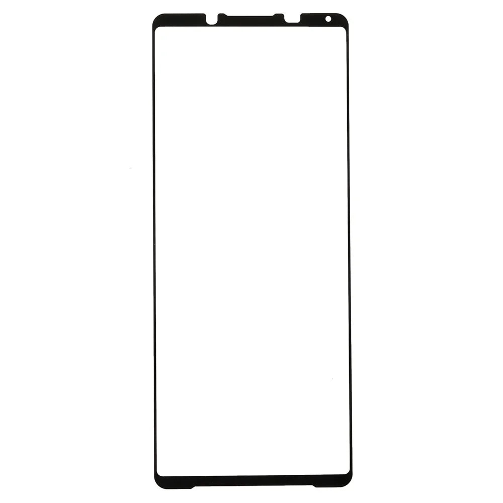 For Sony Xperia 1 V Silk Printing Full Glue Phone Screen Protector Tempered Glass Black Edge Screen Film - 2