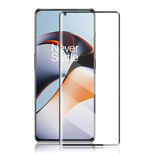 AMORUS For OnePlus Ace 2 5G / 11R 5G Silk Printing 3D Curved Screen Protector Full Glue Full Cover Tempered Glass Film - 1