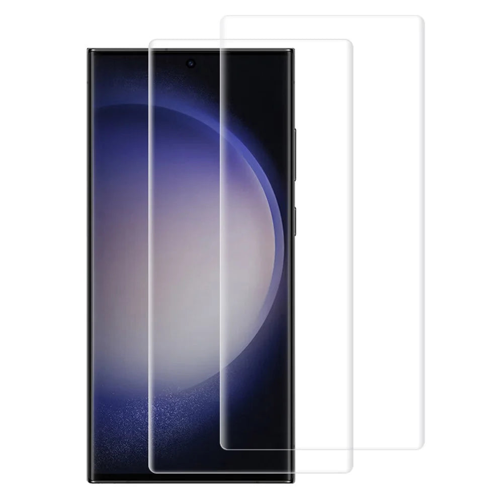 RURIHAI 2Pcs / Set For Samsung Galaxy S23 Ultra Tempered Glass Screen Protector 3D Curved UV Screen Flim (Fingerprint Unlock) - 1