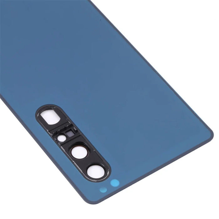 For Sony Xperia 1 III 5G OEM Battery Housing with Adhesive Sticker + Camera Lens Cover - Black - 5