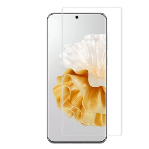 RURIHAI For Huawei P60 / P60 Pro High Definition Screen Protector 3D Curved UV Liquid Tempered Glass Film, Support Fingerprint Unlock - 1