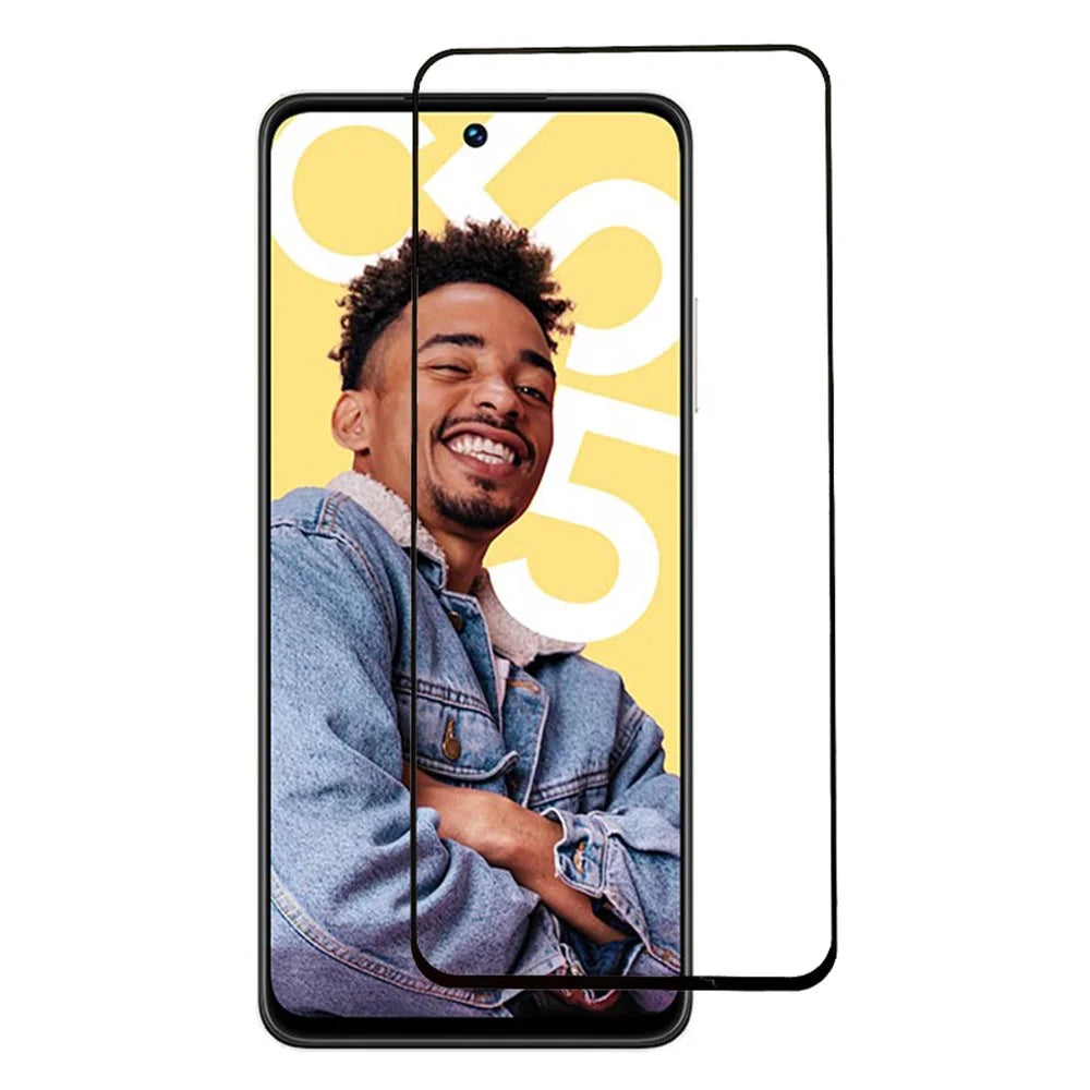 For Realme C55 4G Silk Printing Screen Protector Full Coverage HD Clear Full Glue Tempered Glass Film - 1