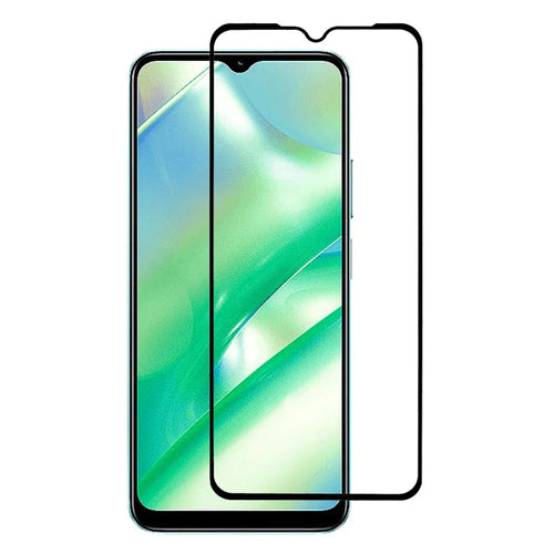 For Realme C33 2023 4G / C33 4G Silk Printing Tempered Glass Film Full Glue Phone Screen Protector - 1