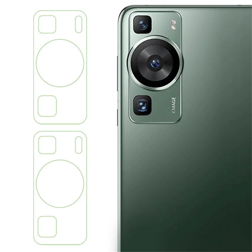 2Pcs  /  Set For Huawei P60 / P60 Pro Tempered Glass Camera Lens Film HD Clear 3D Arc Edge Phone Lens Protector - 1