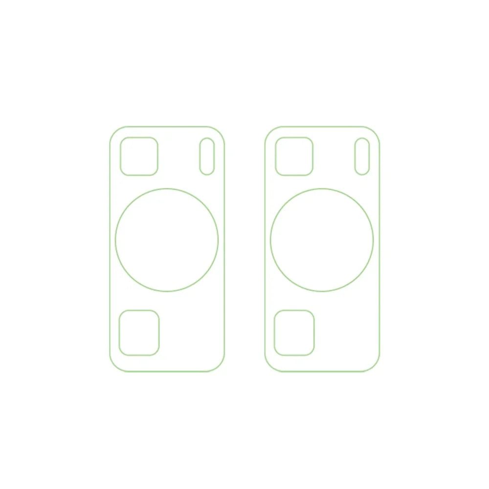 2Pcs  /  Set For Huawei P60 / P60 Pro Tempered Glass Camera Lens Film HD Clear 3D Arc Edge Phone Lens Protector - 2
