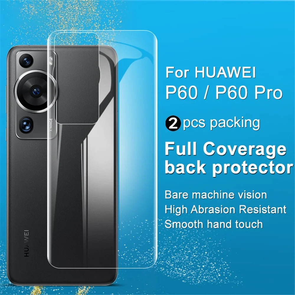 IMAK 2Pcs  /  Set For Huawei P60 / P60 Pro Hydrogel Film III TPU Back Film HD Clear Phone Back Protector - 2