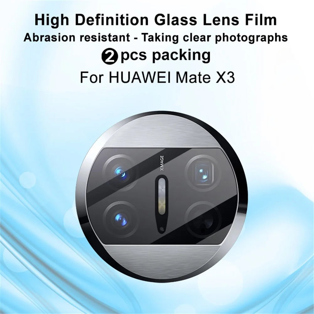 IMAK 2Pcs / Set For Huawei Mate X3 5G Transparent Rear Camera Lens Protector Tempered Glass Film - 2