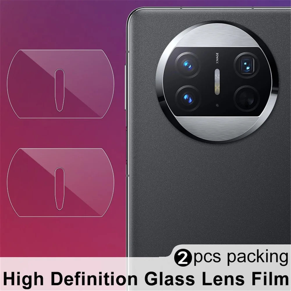 IMAK 2Pcs / Set For Huawei Mate X3 5G Transparent Rear Camera Lens Protector Tempered Glass Film - 4