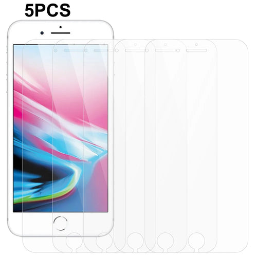5Pcs / Set for iPhone 7 / 8 / SE (2020) / SE (2022) 2.5D Tempered Glass Film 0.3mm HD Clear Phone Screen Protector - 1