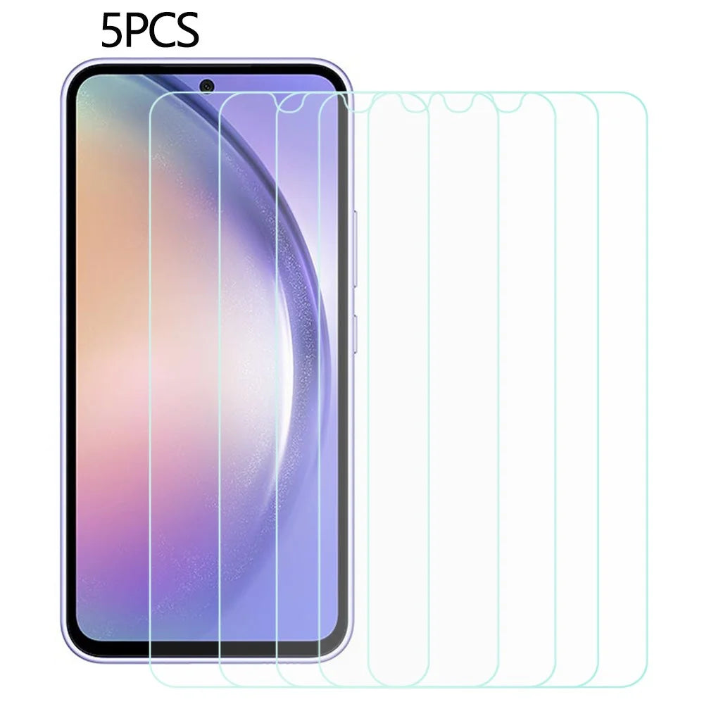5PCS For Samsung Galaxy A54 5G Anti-Scratch 0.3mm Phone Screen Film 2.5D Arc Tempered Glass Screen Protector - 1
