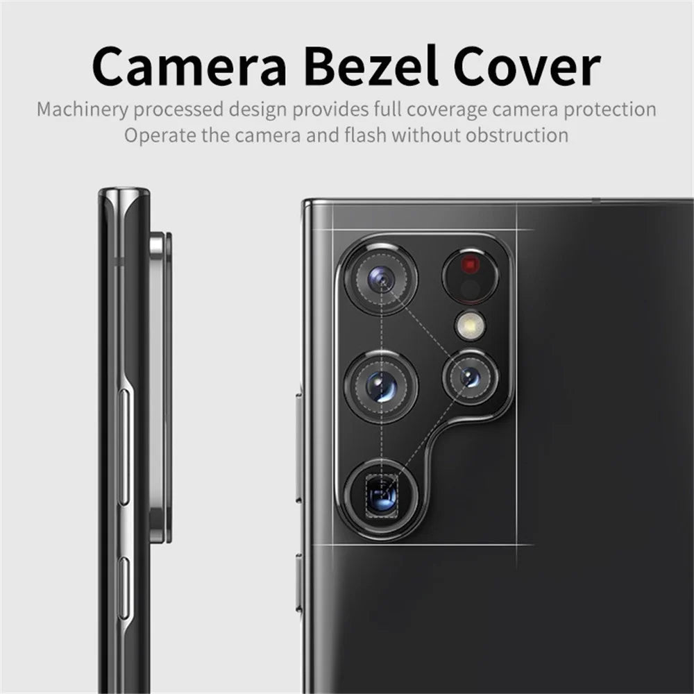 ENKAY HAT PRINCE For Samsung Galaxy S23 Ultra Phone Rear Lens Protector Aluminum Alloy Lens Protector Frame - Black - 2