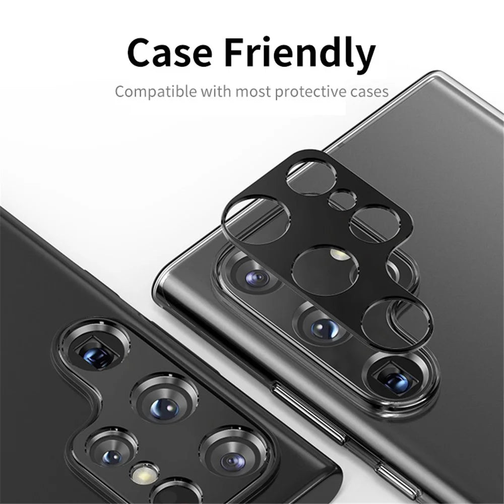 ENKAY HAT PRINCE For Samsung Galaxy S23 Ultra Phone Rear Lens Protector Aluminum Alloy Lens Protector Frame - Black - 6