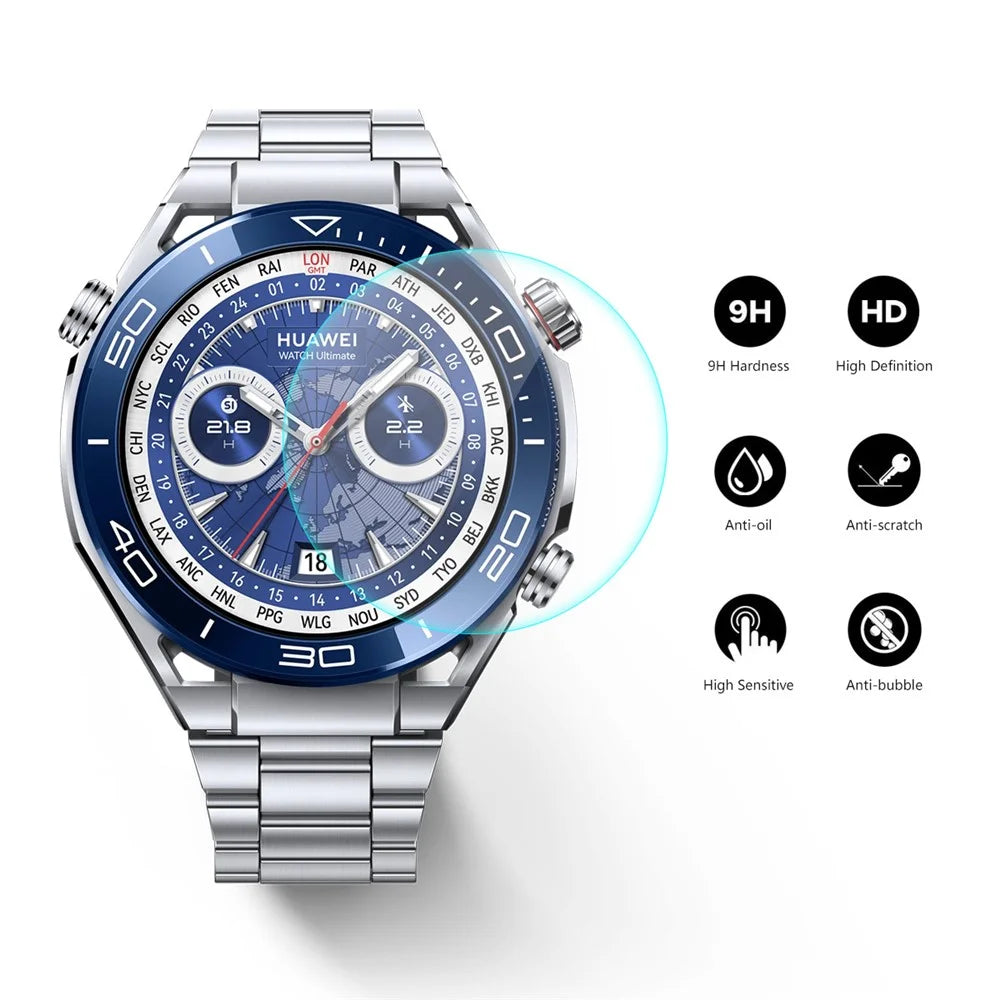 ENKAY HAT PRINCE 2PCS HD Clear Screen Film for Huawei Watch Ultimate , 9H 0.2mm High Aluminum-silicon Glass Protector - 2