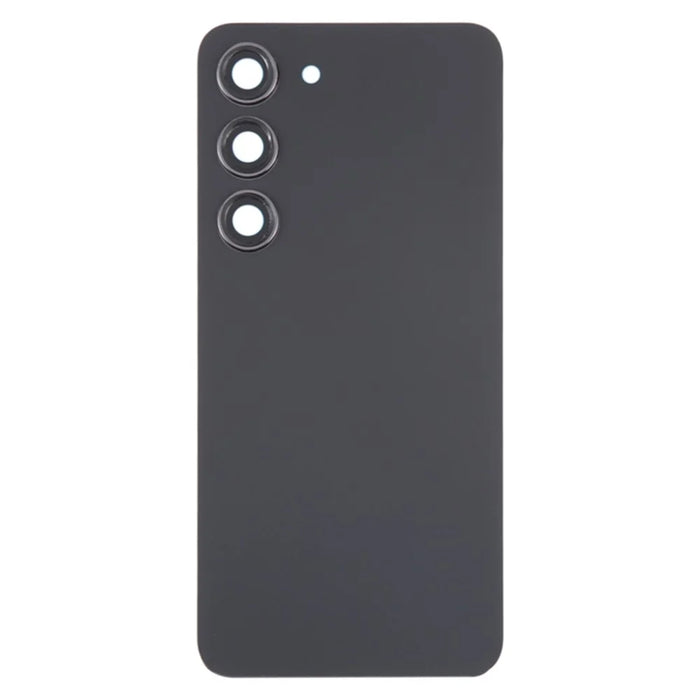 For Samsung Galaxy S23 S911 Battery Housing with Adhesive Sticker + Camera Lens Cover - Phantom Black - 2
