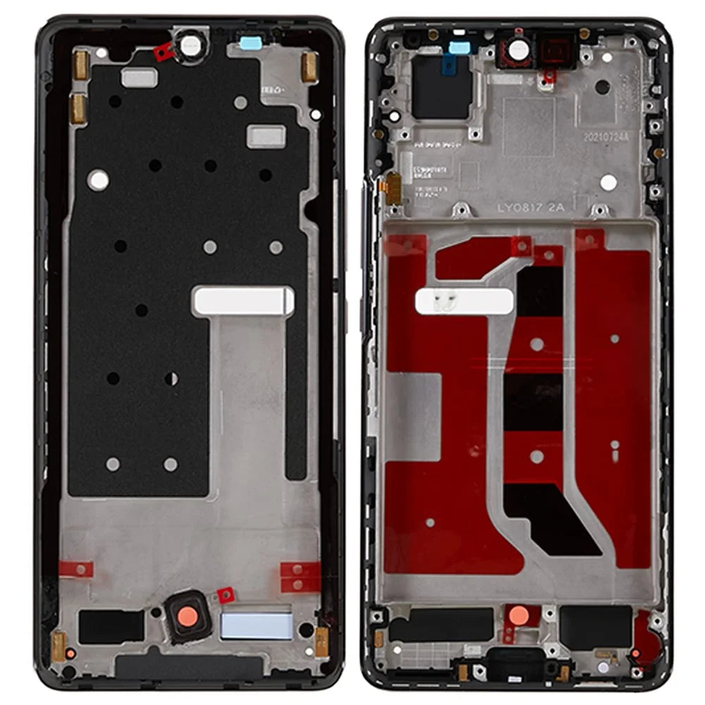 For Honor 50 5G OEM Front Housing Frame Phone Replacement Part (without Logo) - Gold - 1