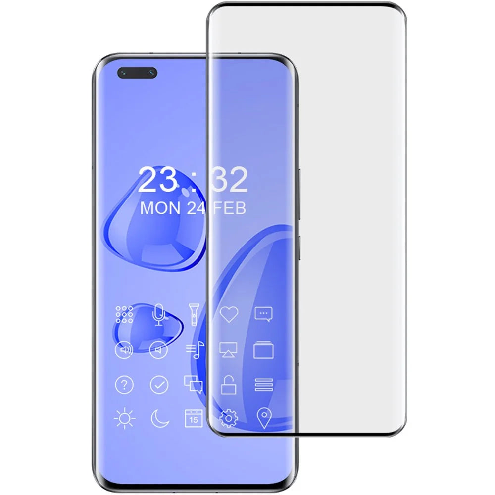 IMAK For Honor Magic5 Pro Anti-Dust HD Clear Tempered Glass Film 3D Curved Full Screen Covering Guard - 1