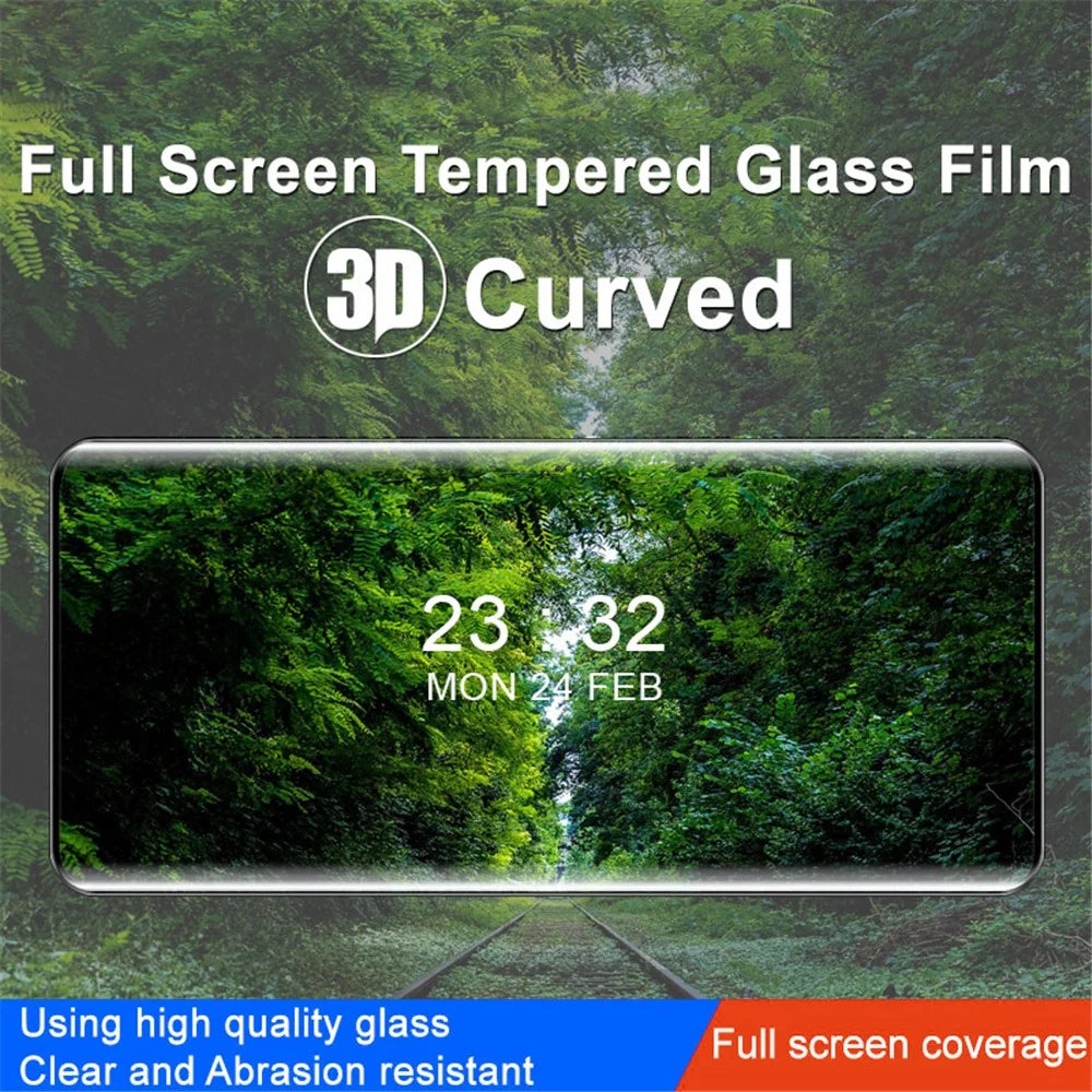 IMAK For Honor Magic5 Pro Anti-Dust HD Clear Tempered Glass Film 3D Curved Full Screen Covering Guard - 2
