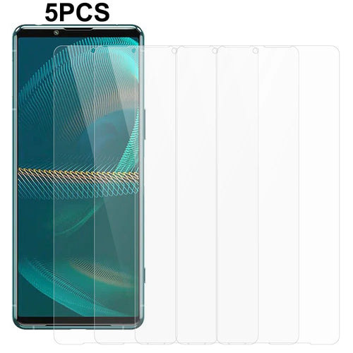 5PCS For Sony Xperia 5 III 5G 0.3mm 2.5D Tempered Glass Phone Screen Film Shatter-proof Screen Protector - 1
