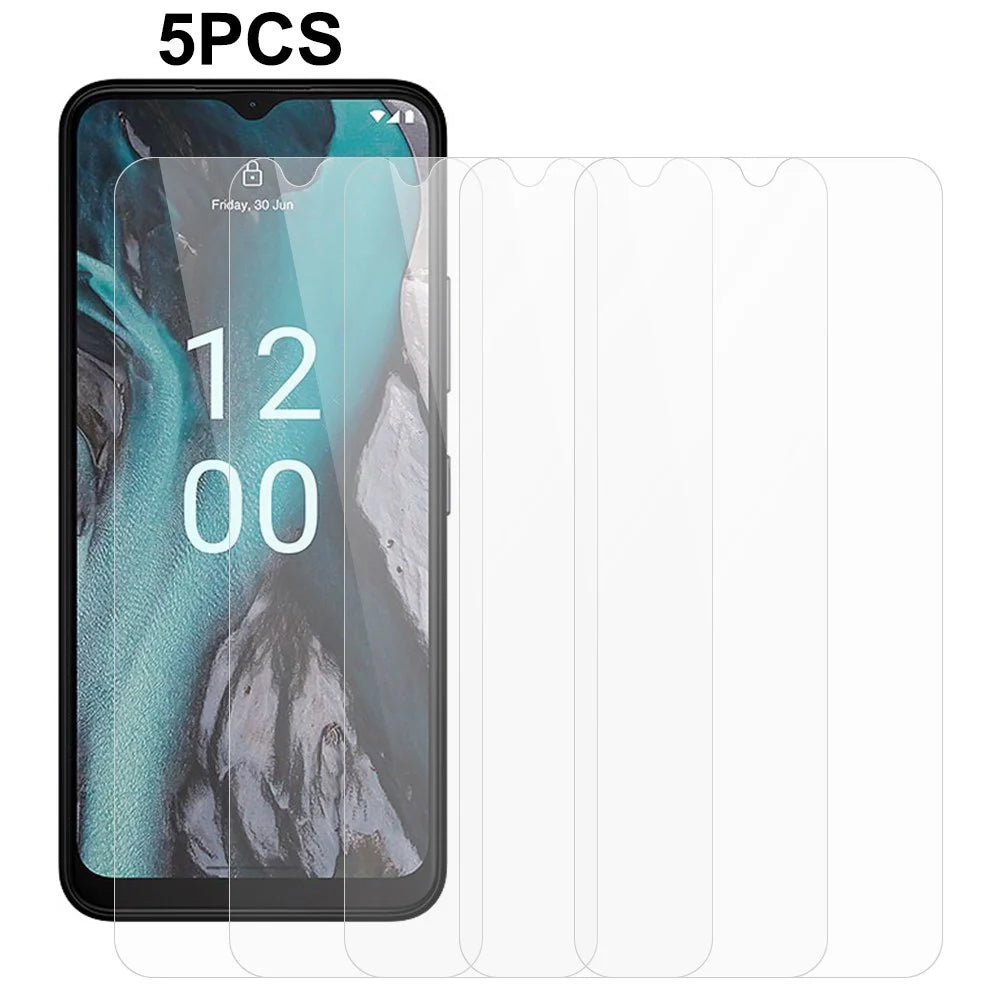 5PCS Anti-Explosion Screen Film for Nokia C22 , 2.5D 0.3mm Tempered Glass Phone Screen Protector - 1