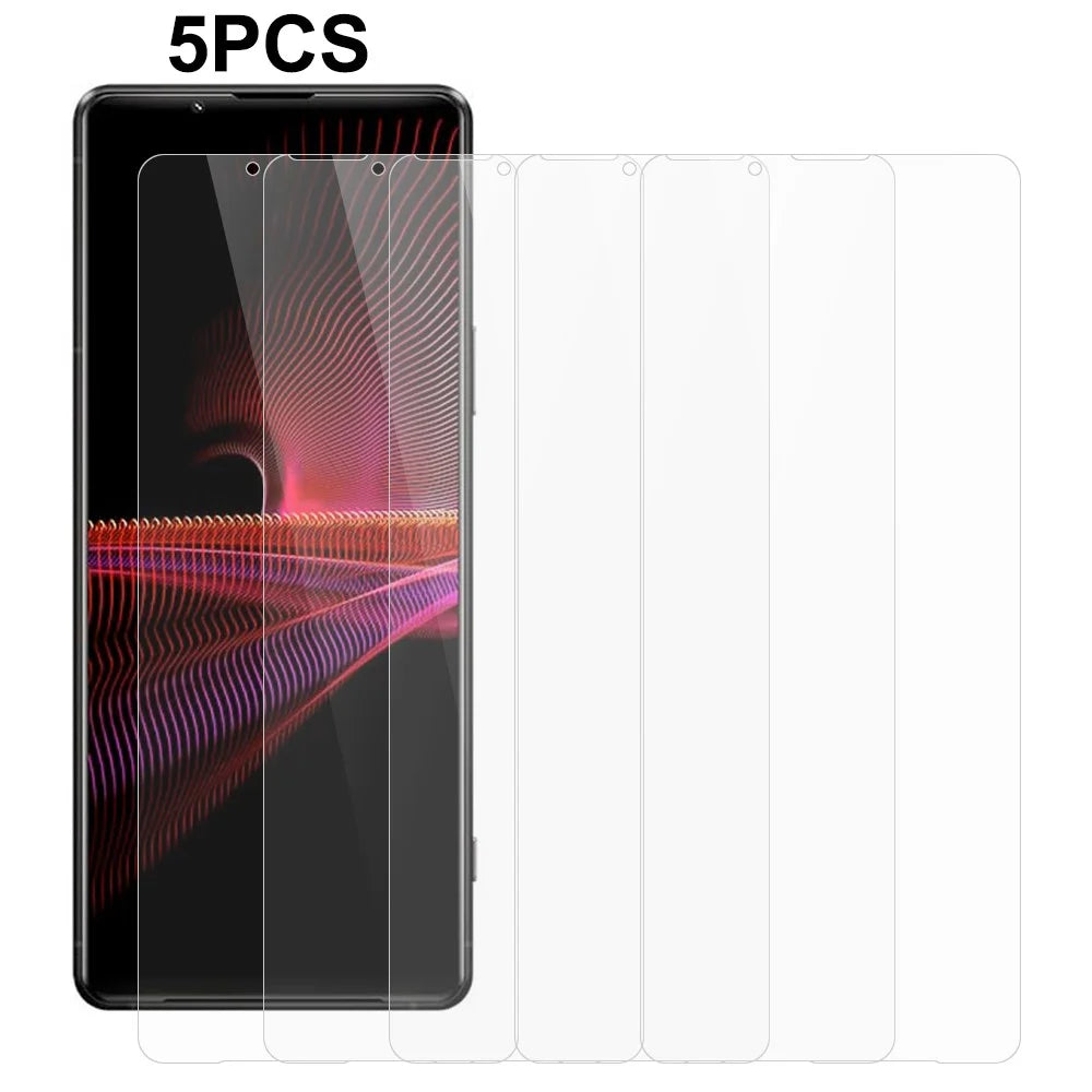 5PCS For Sony Xperia 1 III 5G 2.5D 0.3mm Tempered Glass Phone Screen Protector Explosion-proof Film - 1