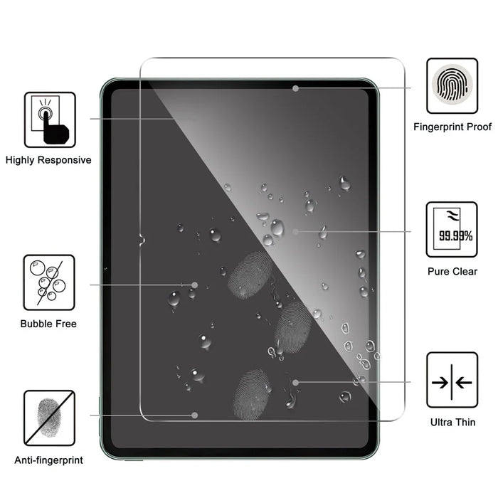 For OnePlus Pad Tempered Glass Film 2.5D Straight Edge Anti-explosion Tablet Full Screen Protector - 2