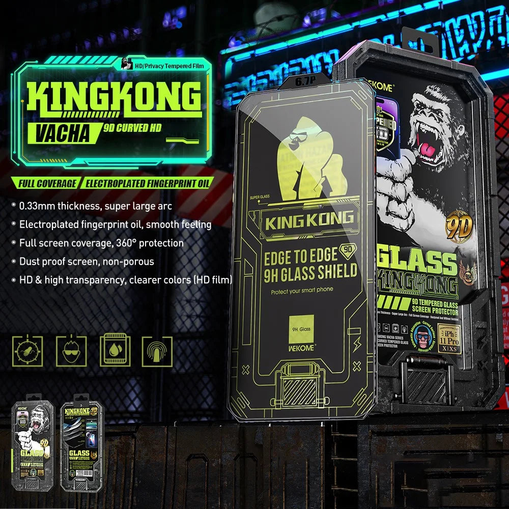 WEKOME King Kong Vacha Series For iPhone 13 Pro Max / 14 Plus Anti-Scratch Phone Screen Film 9D Curved HD High Aluminum-silicon Glass Screen Protector - 2