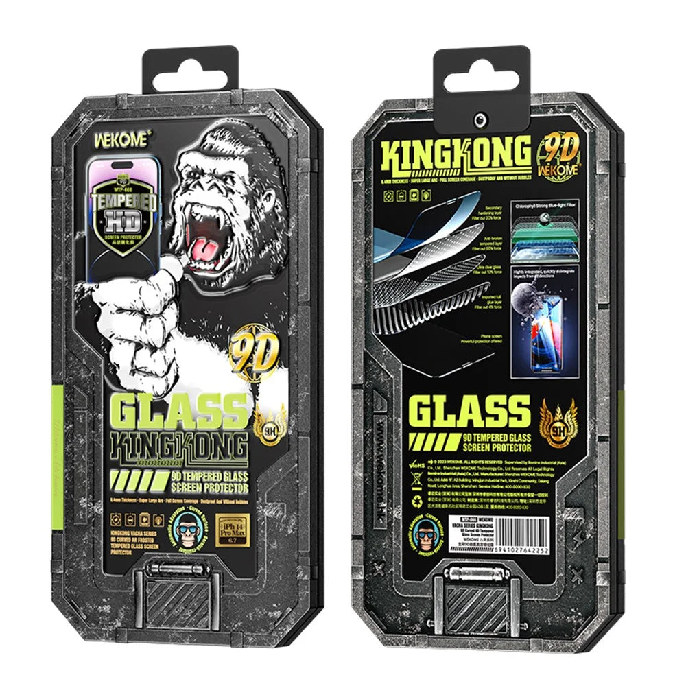 WEKOME King Kong Vacha Series For iPhone 13 Pro Max / 14 Plus Anti-Scratch Phone Screen Film 9D Curved HD High Aluminum-silicon Glass Screen Protector - 4