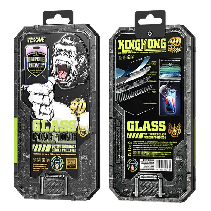 WEKOME King Kong Vacha Series For iPhone 13 / 13 Pro / 14 Anti-Spy High Aluminum-silicon Glass Screen Protector 9D Curved Screen Film - 4