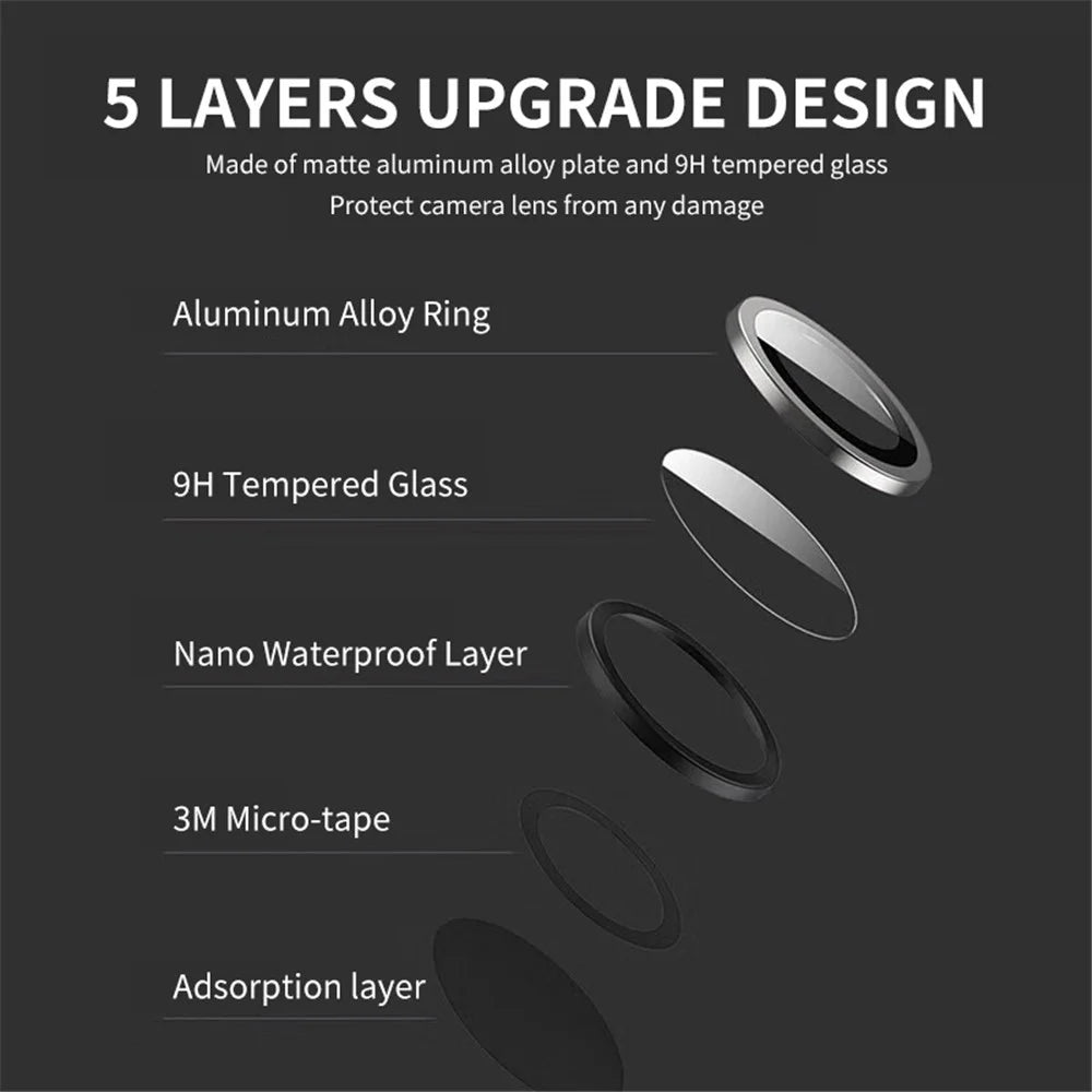 ENKAY HAT PRINCE For Huawei P60 / P60 Pro / P60 Art Camera Lens Protector Aluminum Alloy Trim Tempered Glass Rear Lens Film - Black - 3