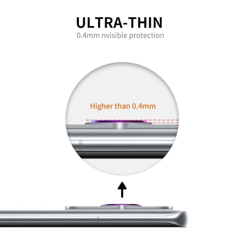 ENKAY HAT PRINCE For Huawei P60 / P60 Pro / P60 Art Camera Lens Protector Aluminum Alloy Trim Tempered Glass Rear Lens Film - Black - 4