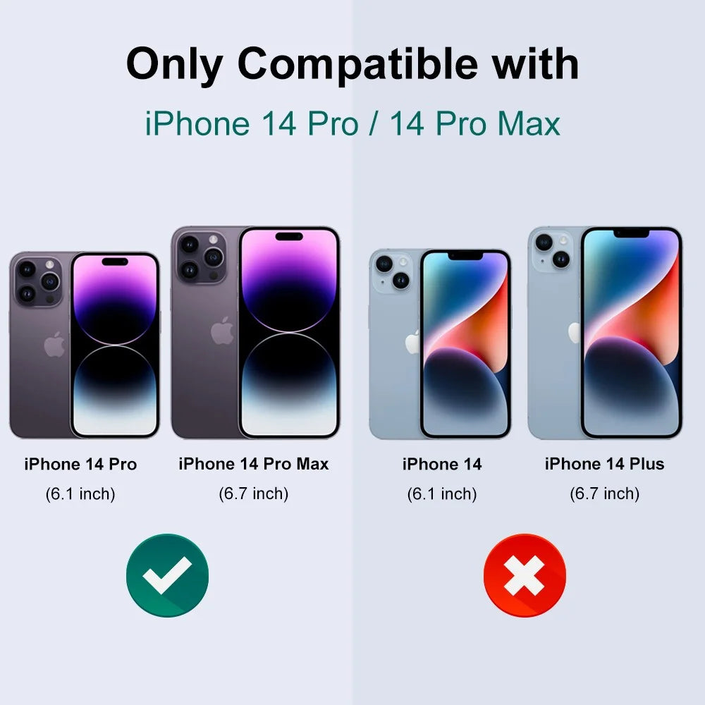 NORTHJO 1 Set For iPhone 14 Pro / 14 Pro Max Camera Lens Protector Tempered Glass + Metal Rhinestone Camera Ring Film - Black - 3