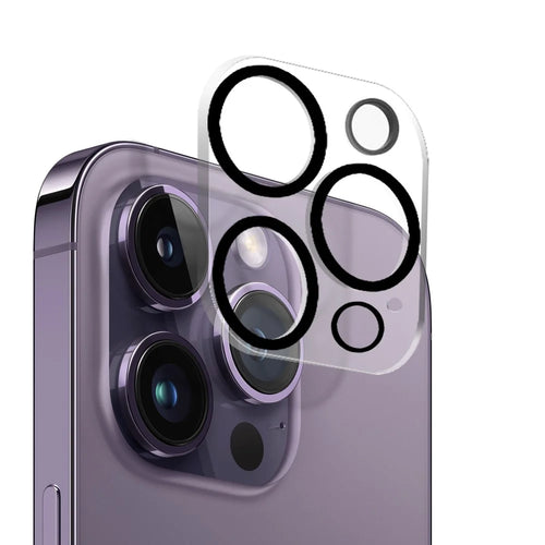 NORTHJO For iPhone 14 Pro / 14 Pro Max Anti-Scratch Tempered Glass Rear Lens Film (For Large Lens Cutout Phone Case) - Black - 1