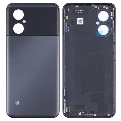 For Xiaomi Poco M4 5G / Poco M4 5G (India) / Redmi Note 11R 5G OEM Rear Housing Back Cover Replacement - Black - 1