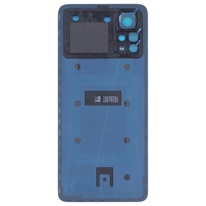 For Xiaomi Poco X4 Pro 5G Back Battery Housing Cover Replacement Part (Without Lens) - Yellow - 3