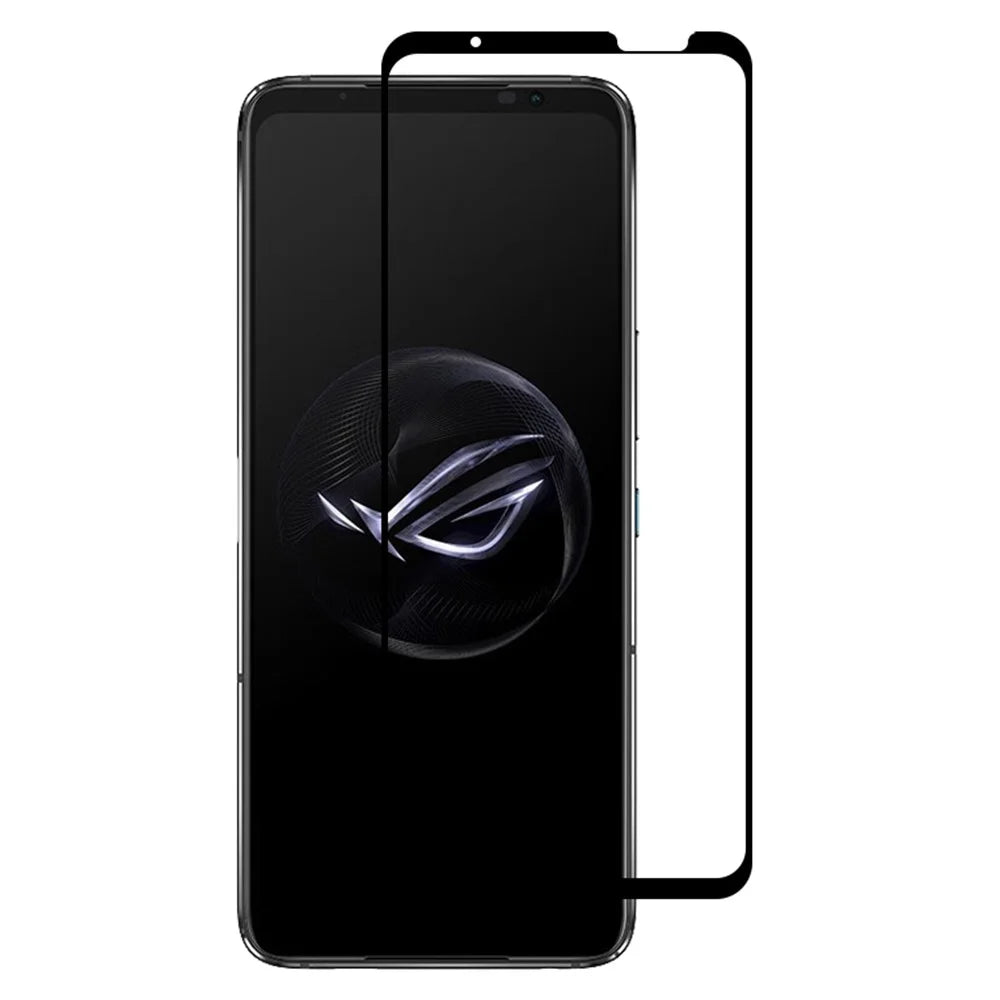 RURIHAI For Asus ROG Phone 7 5G Screen Protector 2.5D High Aluminum-silicon Glass Secondary Hardening Full Glue Film - 1