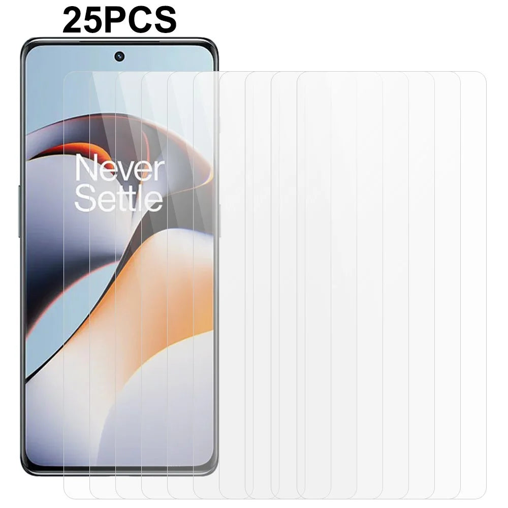 25Pcs For OnePlus Ace 2 5G / 11R 5G Screen Protector Anti-Dust Clear Tempered Glass Film (No Package, with Wipes Set, Dust-absorber, Guide Sticker) - 1