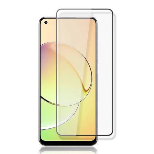AMORUS For Realme 10 4G Tempered Glass Silk Printing Full Glue Phone Full Screen Protector - Black - 1