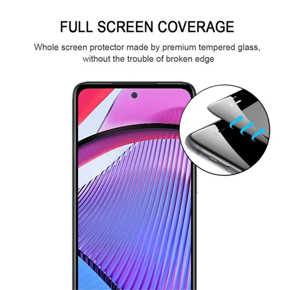 For Motorola Moto G Power 5G Tempered Glass Screen Protector Silk Printing Full Glue Full Cover Film - 2