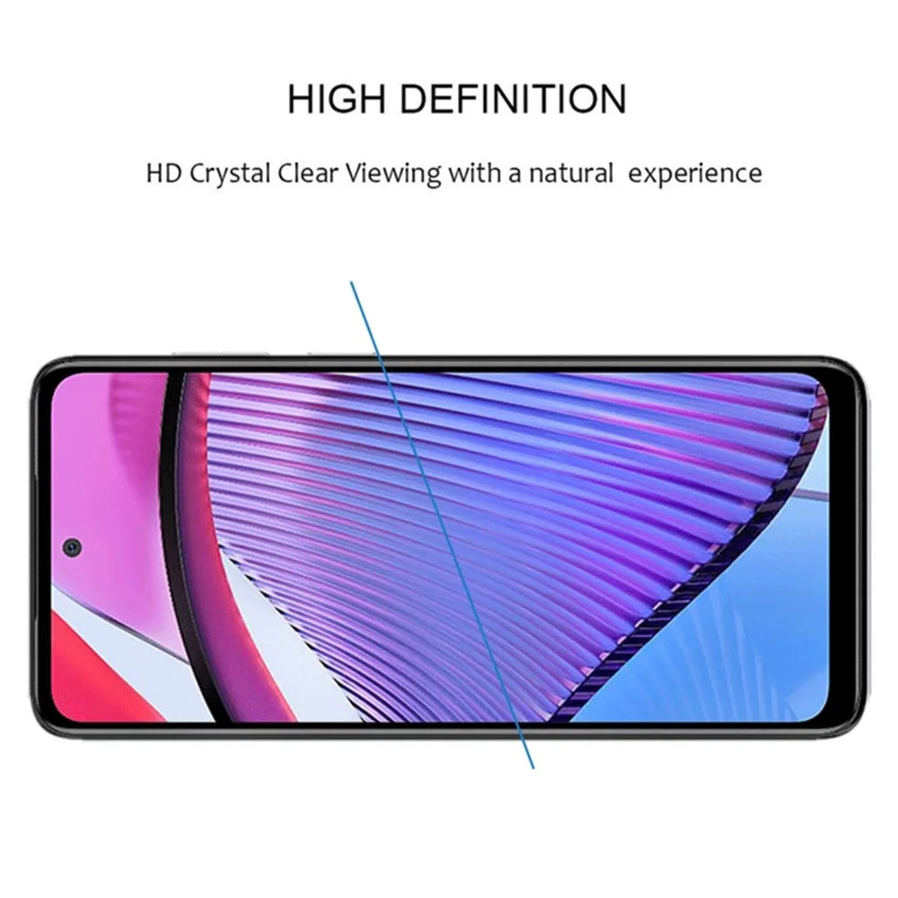 For Motorola Moto G Power 5G Tempered Glass Screen Protector Silk Printing Full Glue Full Cover Film - 3
