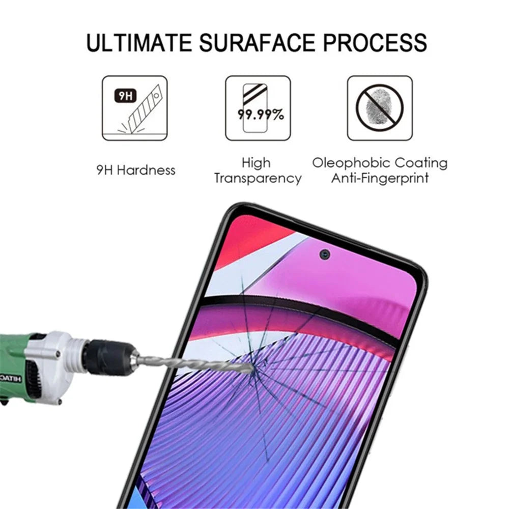 For Motorola Moto G Power 5G Tempered Glass Screen Protector Silk Printing Full Glue Full Cover Film - 5