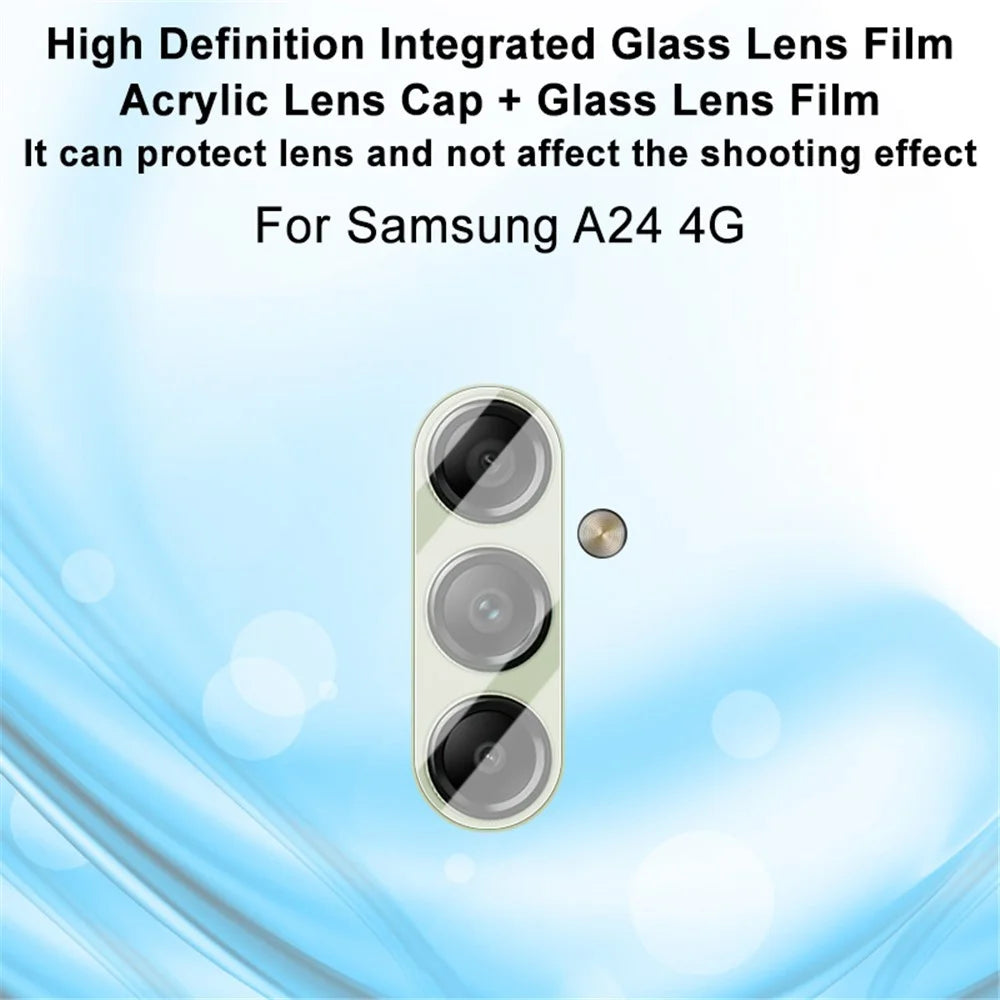 IMAK For Samsung Galaxy A24 4G (162.1 x 77.6 x 8.3mm) Tempered Glass Lens Protector Acrylic Lens Cap HD Clear Integrated Lens Film - 5