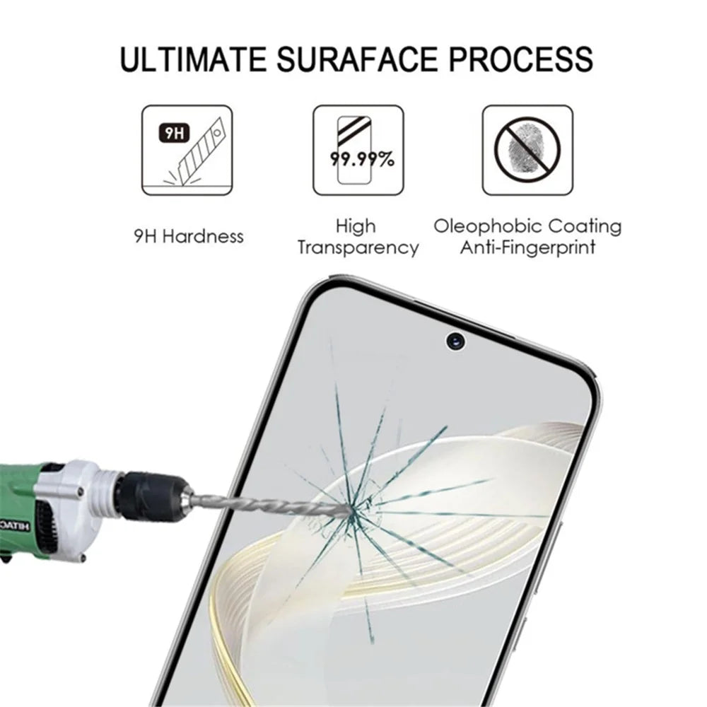 For Huawei nova 11 / nova 12s 4G / nova 12 Lite 4G Silk Printing Phone Screen Protector Full Glue Tempered Glass Full Cover Film - 6