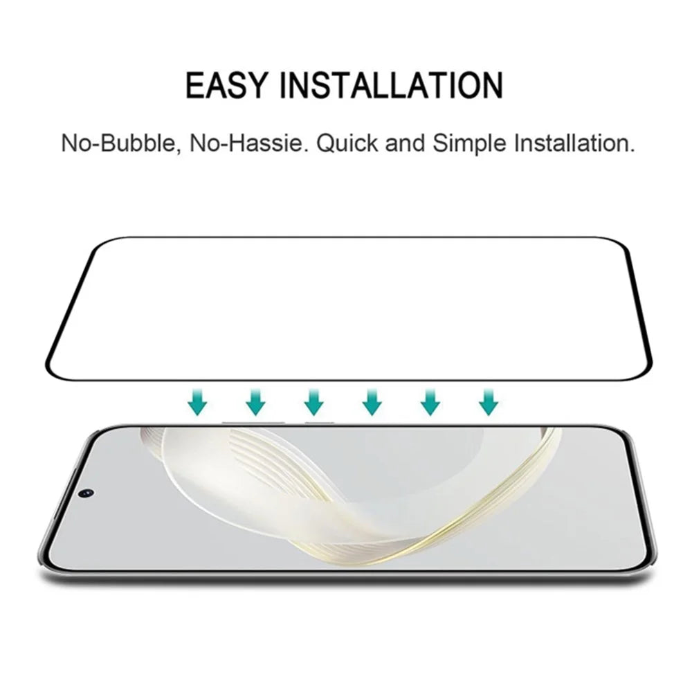 For Huawei nova 11 / nova 12s 4G / nova 12 Lite 4G Silk Printing Phone Screen Protector Full Glue Tempered Glass Full Cover Film - 7