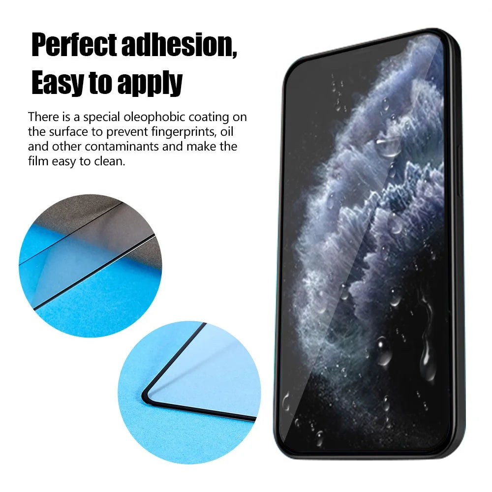 Ultra Clear Tempered Glass Film for Realme Narzo N55 4G , Silk Printing Full Screen Cover Protector (Full Glue) - 5