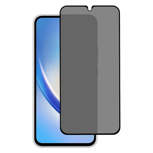 For Samsung Galaxy A34 5G Anti-peep Full Screen Protector Silk Printing Black Edge Full Glue Tempered Glass Film - 1