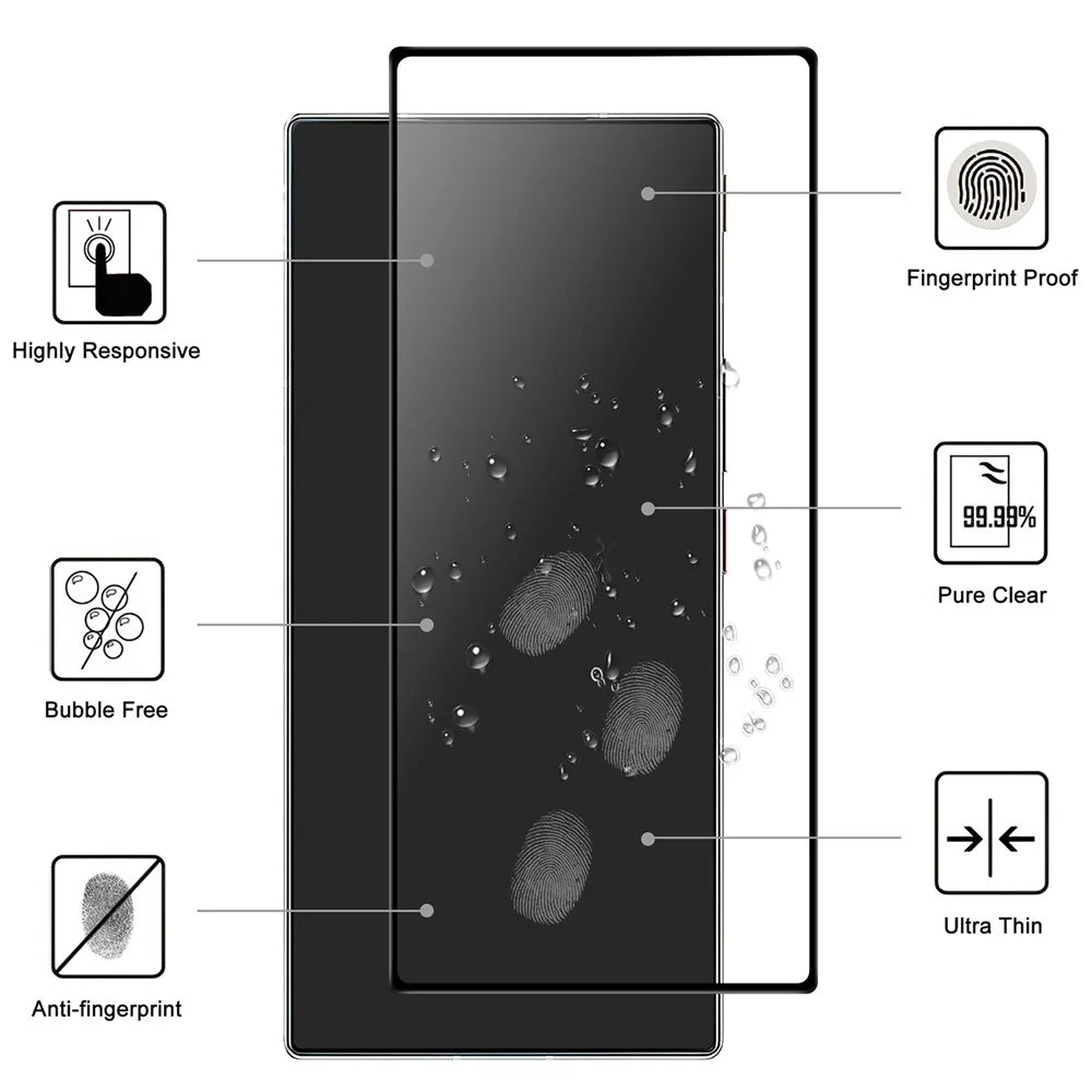 For ZTE nubia Z50 Ultra Full Glue Full Screen Protector Anti-explosion Black Edge AGC Glass Phone Film - 2