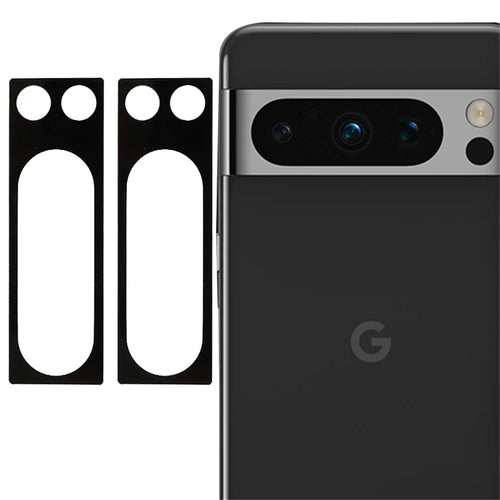 For Google Pixel 8 Pro 2Pcs Silk Printing Camera Lens Protector 2.5D Arc Edge Tempered Glass Lens Film - 1