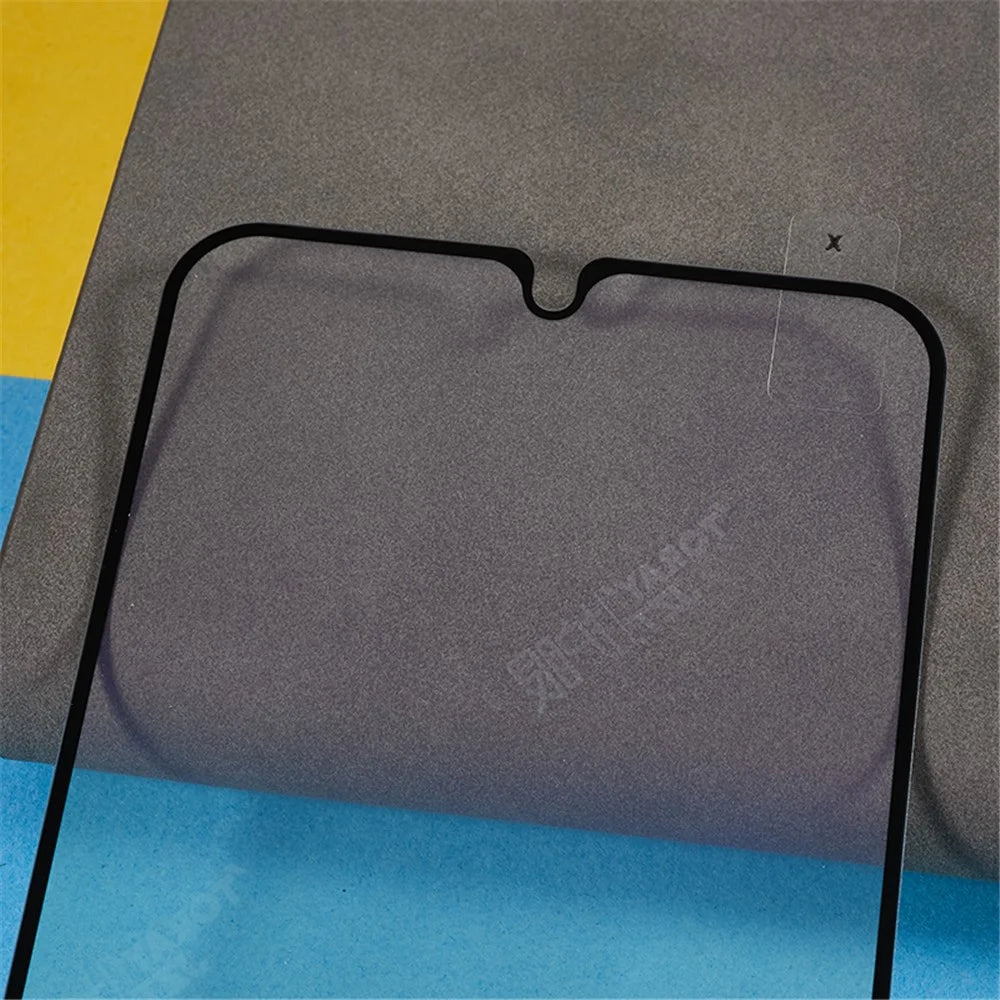 For Samsung Galaxy A34 5G Purple Light Full Screen Protector Black Edge Silk Printing Full Glue Tempered Glass Film - 3