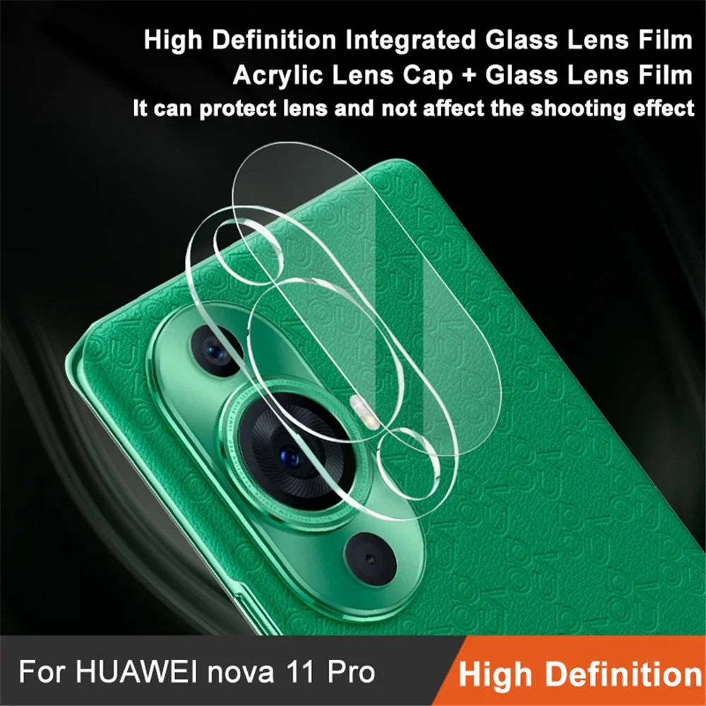 IMAK Integrated Lens Film for Huawei nova 11 Pro / nova 11 Ultra , Clear Tempered Glass Lens Protector + Acrylic Lens Cap - 2